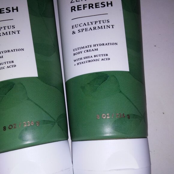 Set of 3 Bath and Body Works Body Cream Lotion Eucalyptus &‎ Spearmint Aroma Zen - Picture 4 of 6
